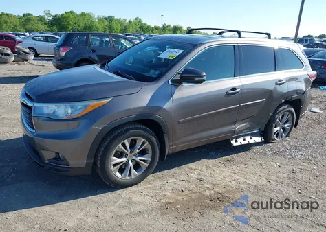 2015 Toyota Highlander Xle V6 from USA, damaged, VIN 5TDJKRFHXFS119471